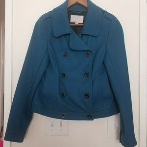 EUC Old Navy Teal Cropped Peacoat